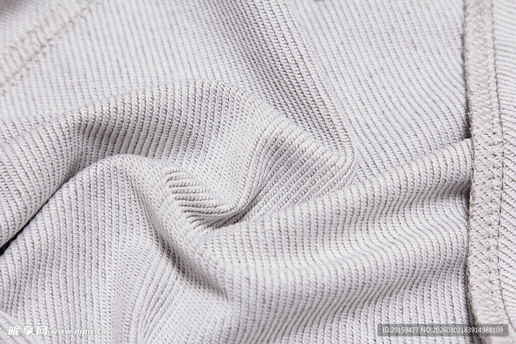 浅灰色针织布料纹理特写