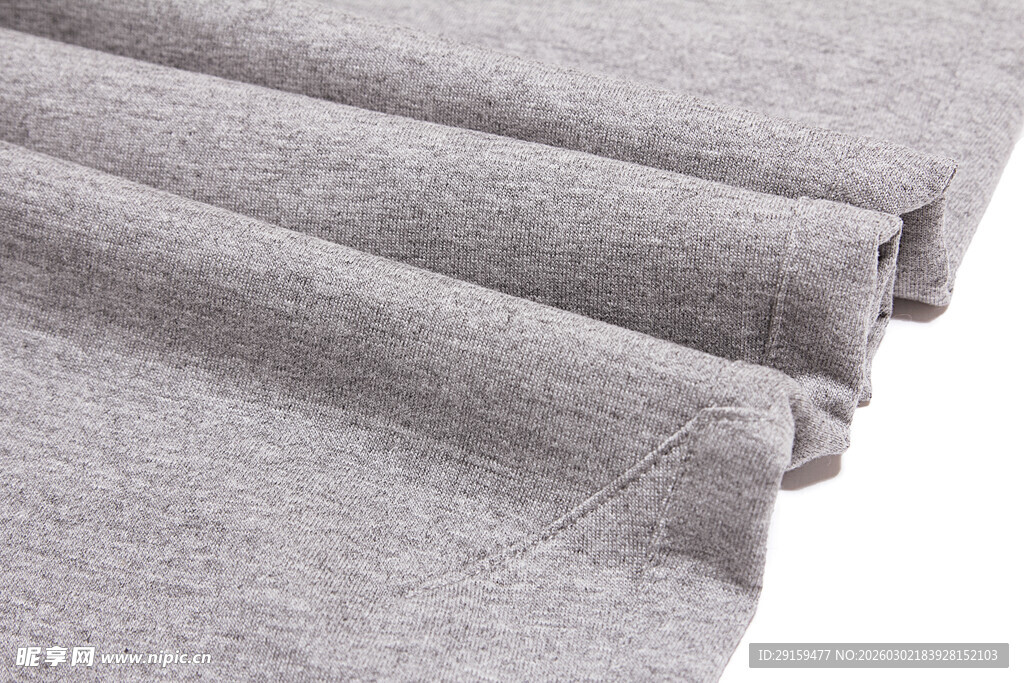 灰色柔软布料特写