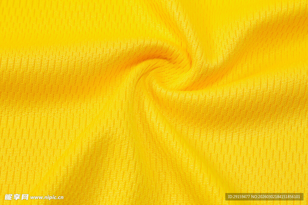 黄色褶皱面料特写