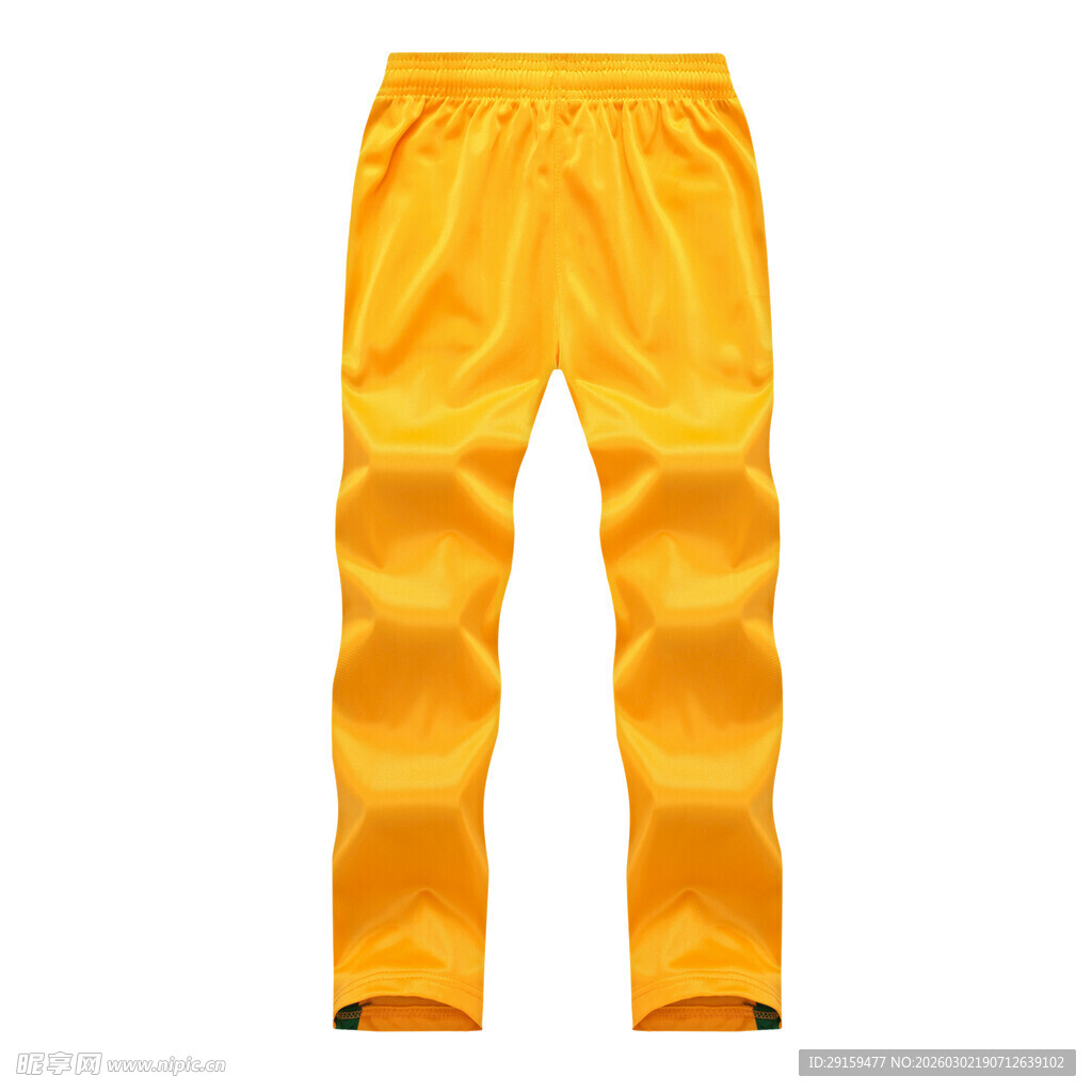 黄色休闲运动长裤