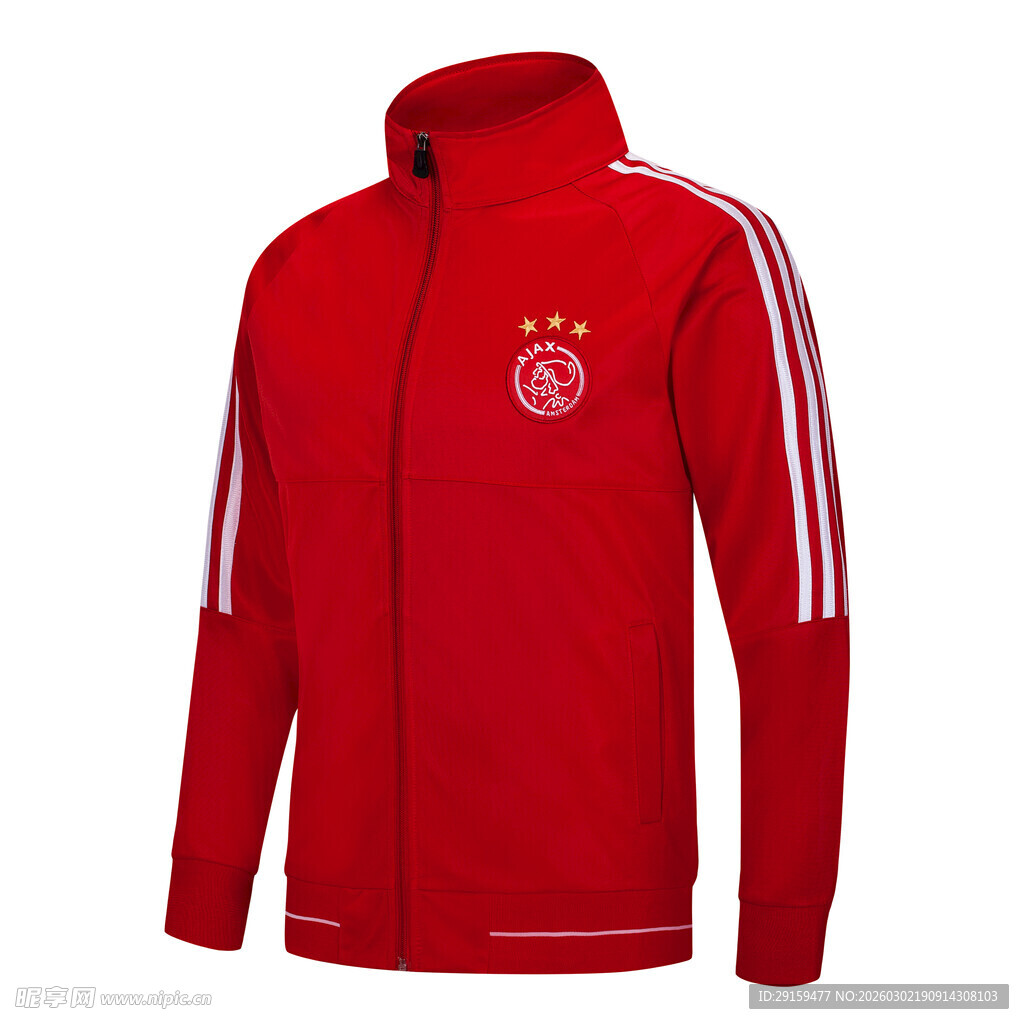 红色运动夹克外套