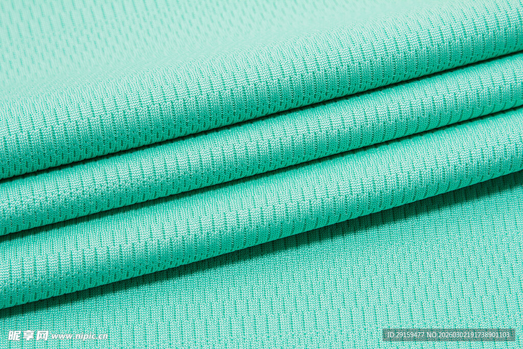 浅绿色纹理布料特写