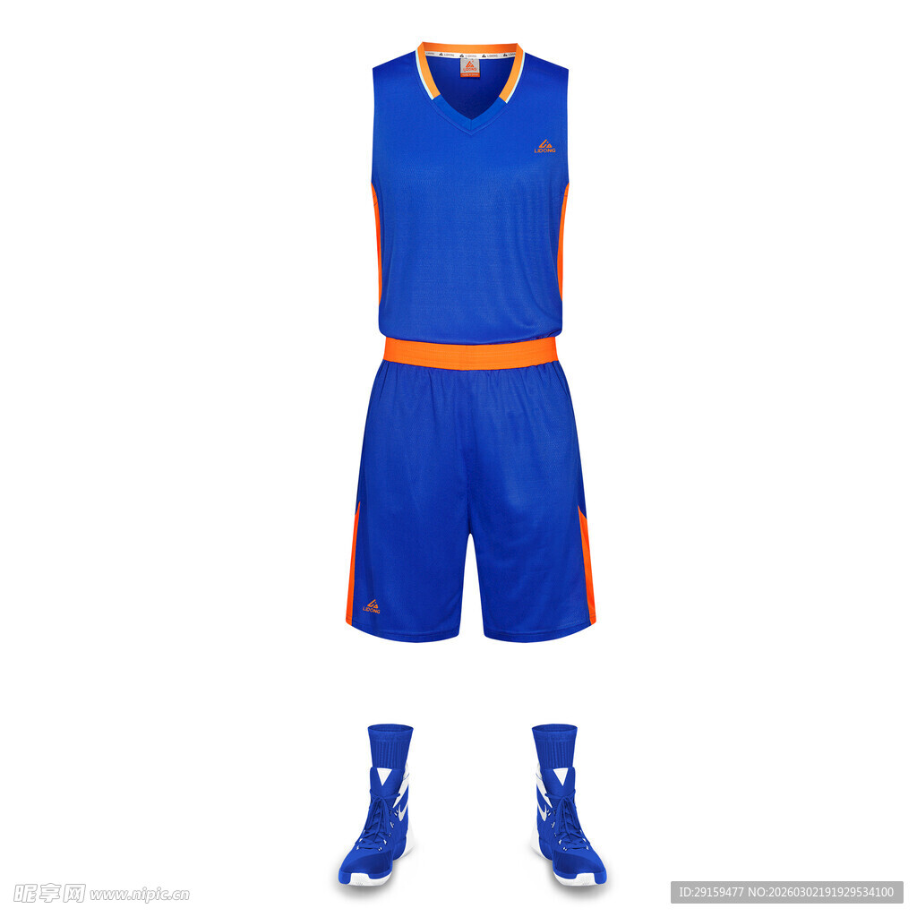 蓝色篮球运动套装展示
