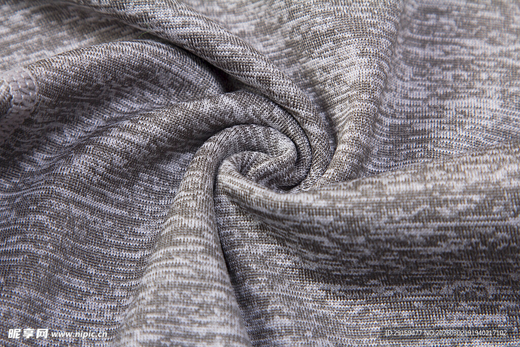 灰色针织面料纹理特写