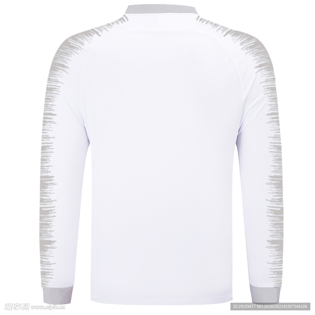 白色长袖运动上衣