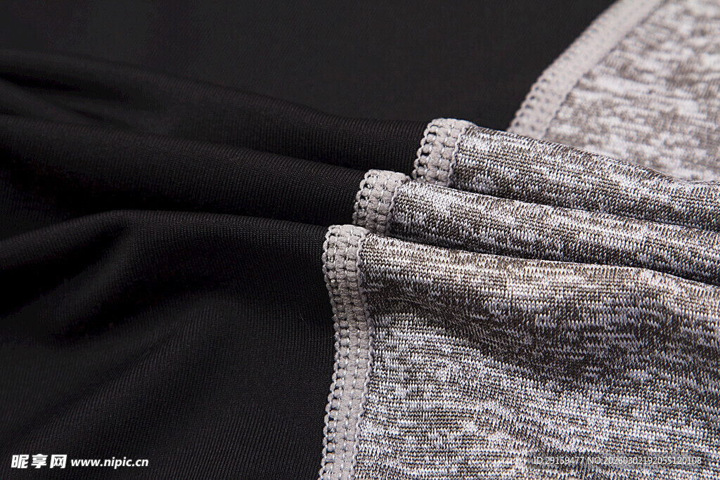 黑灰布料细节特写