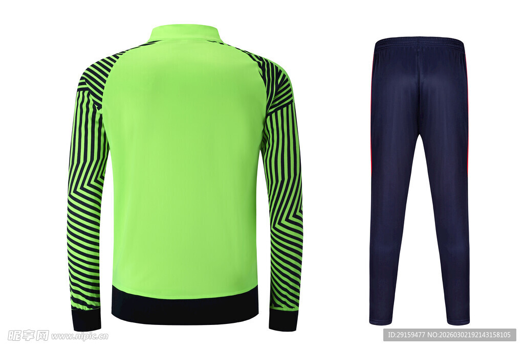 荧光绿足球守门员套装