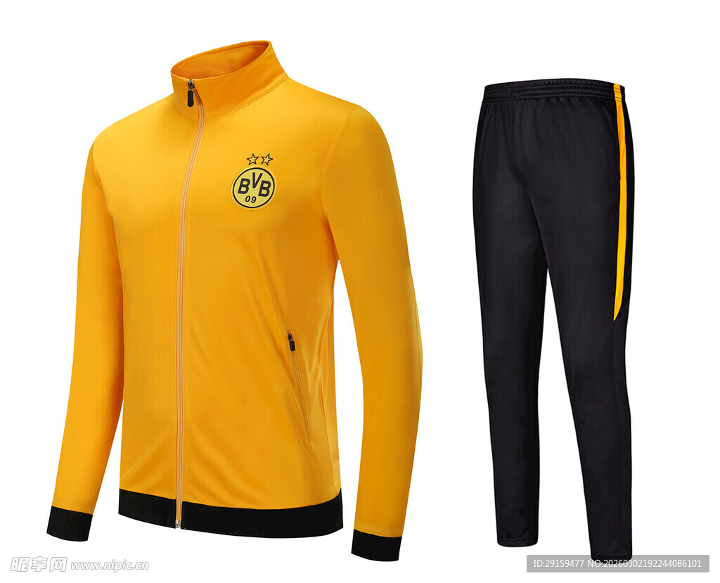 黄色运动套装两件套