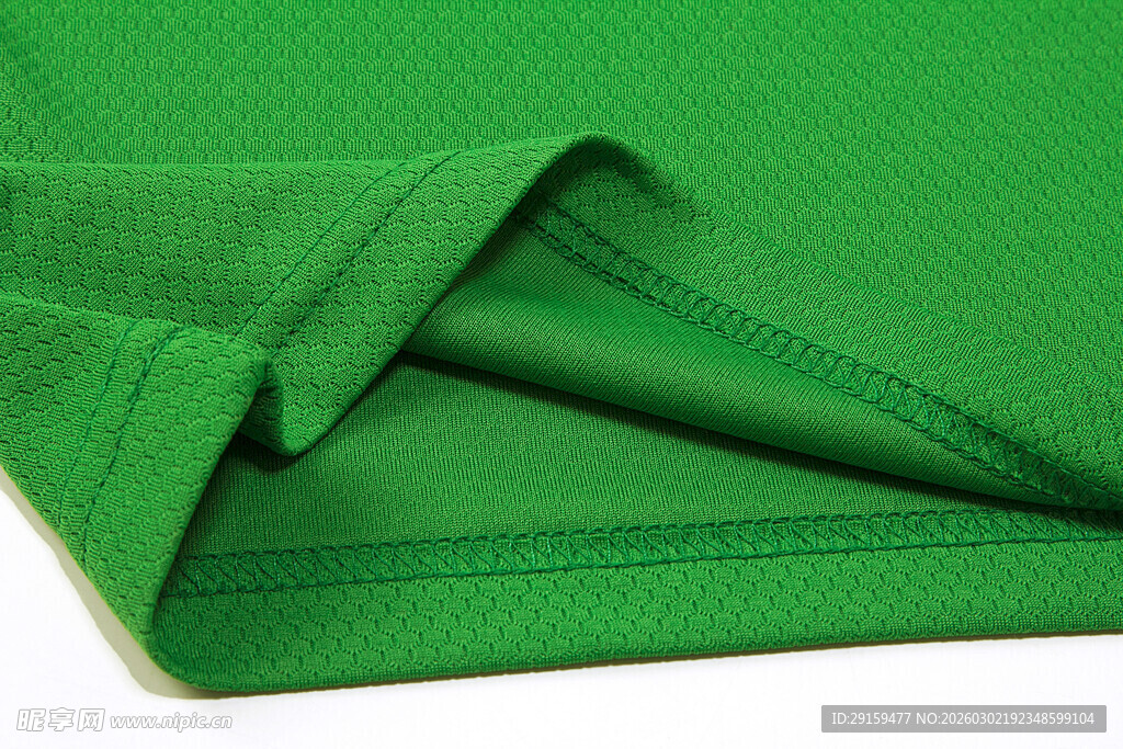 绿色布料细节特写