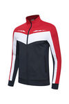 红白黑拼接运动夹克