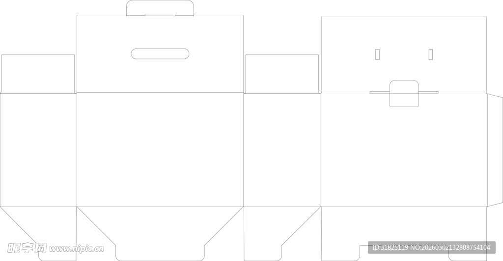 简约包装盒展开设计图