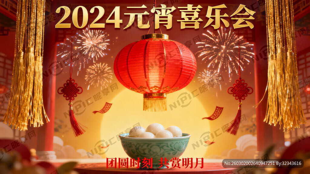 元宵节晚会背景
