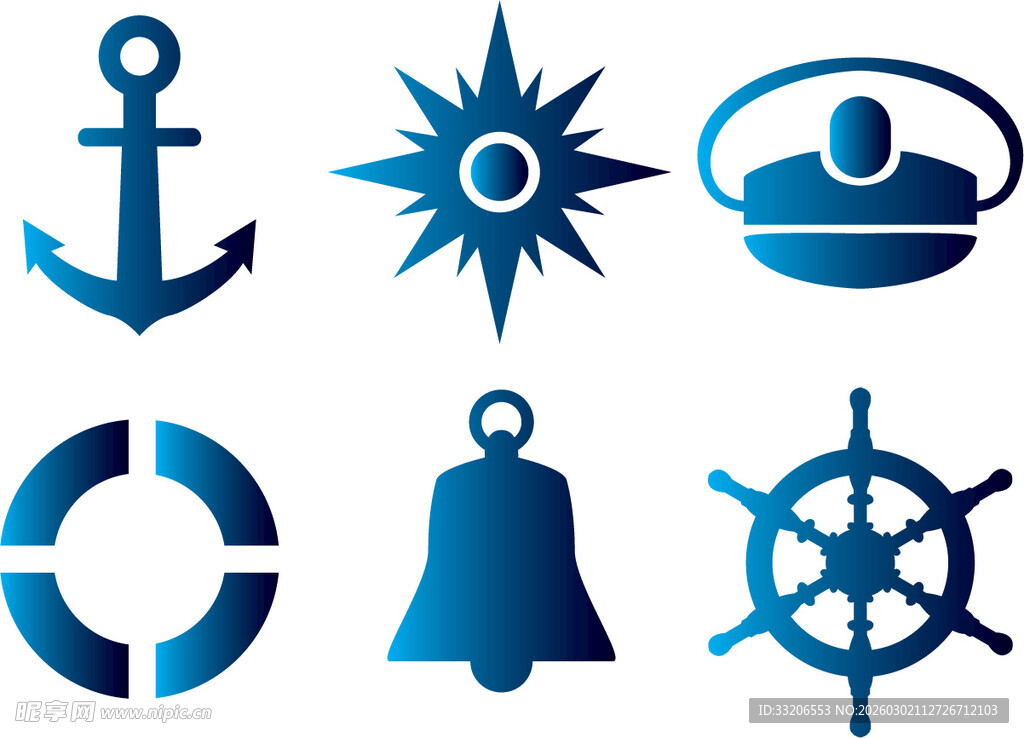 航海元素图标