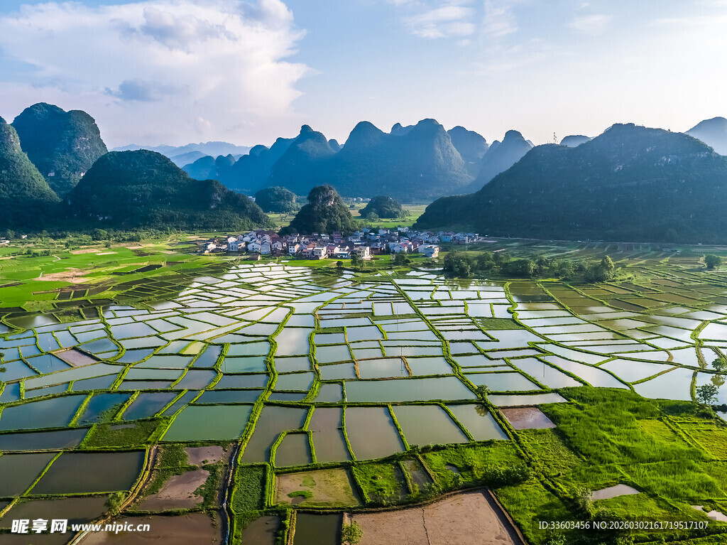 田园山水风光美景如画