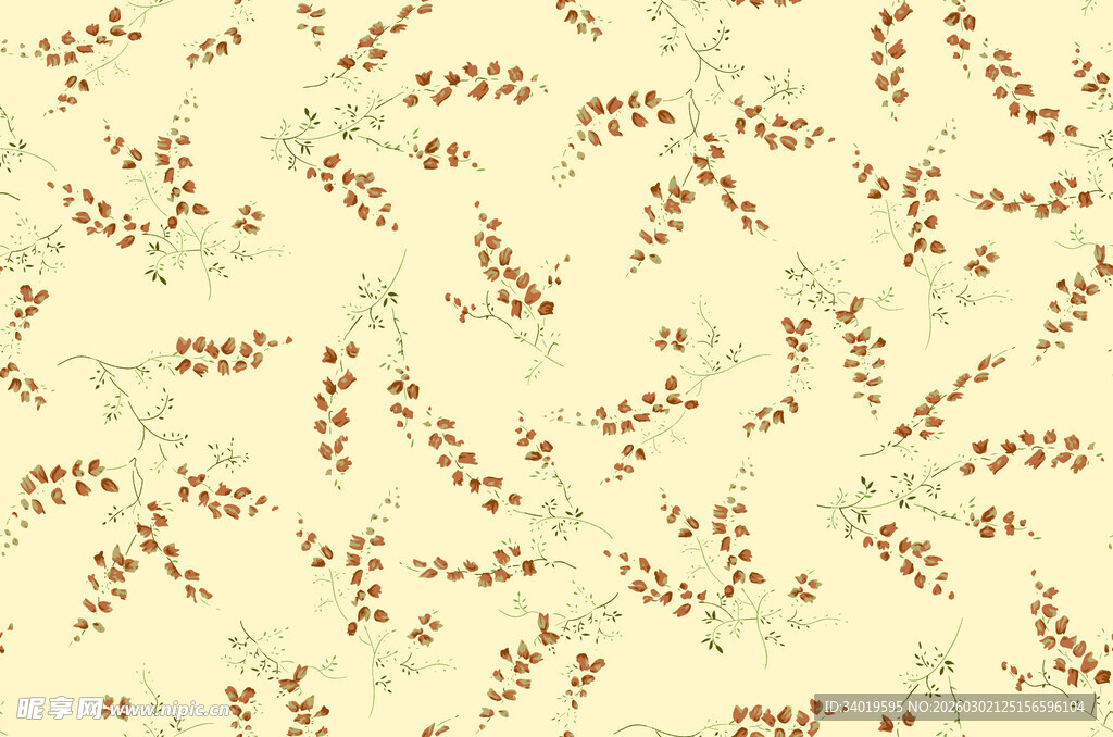 复古碎花图案背景纹理