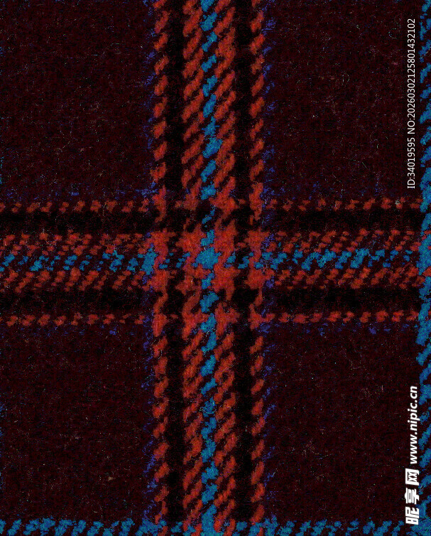 复古格纹面料纹理特写