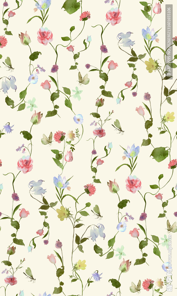 花卉图案背景纹理