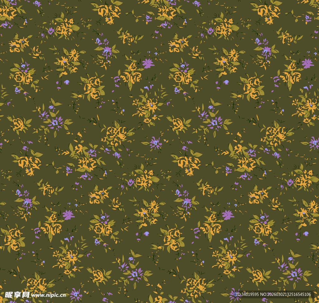 复古风花卉图案背景