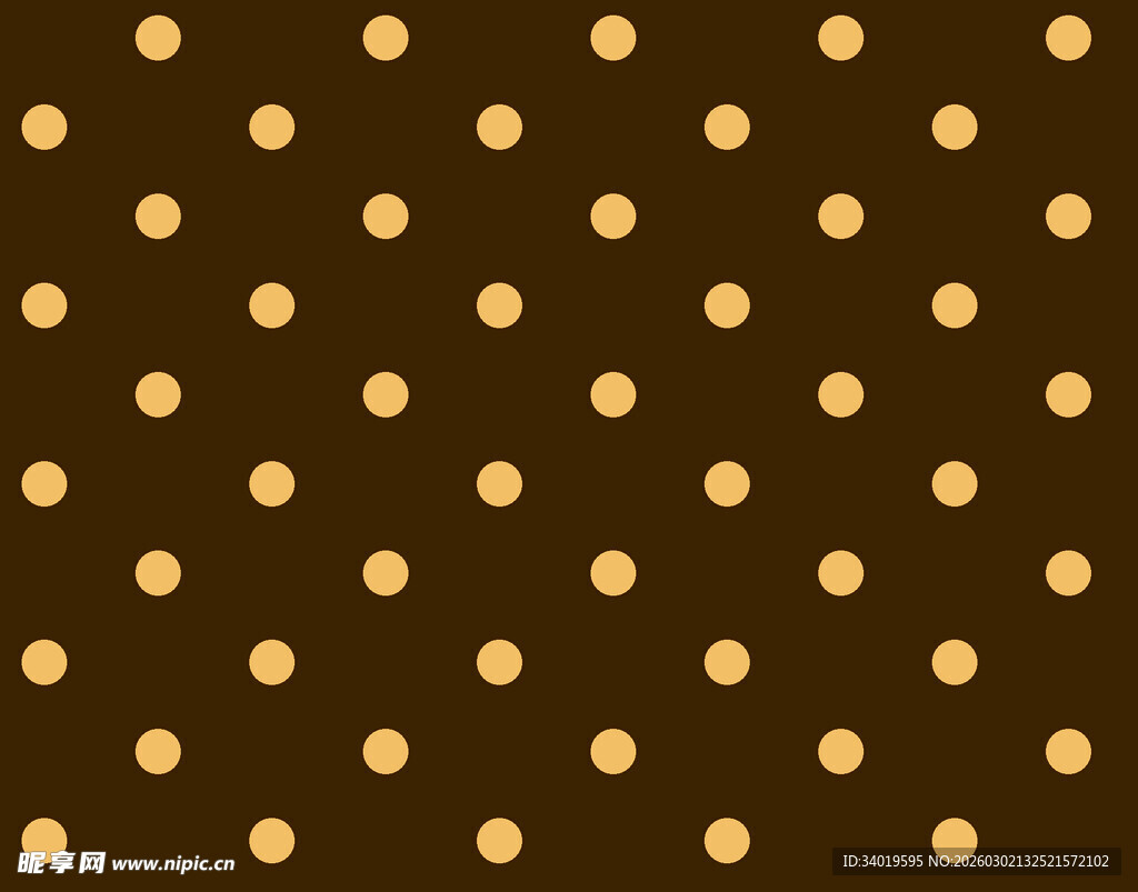 棕色背景金色圆点图案