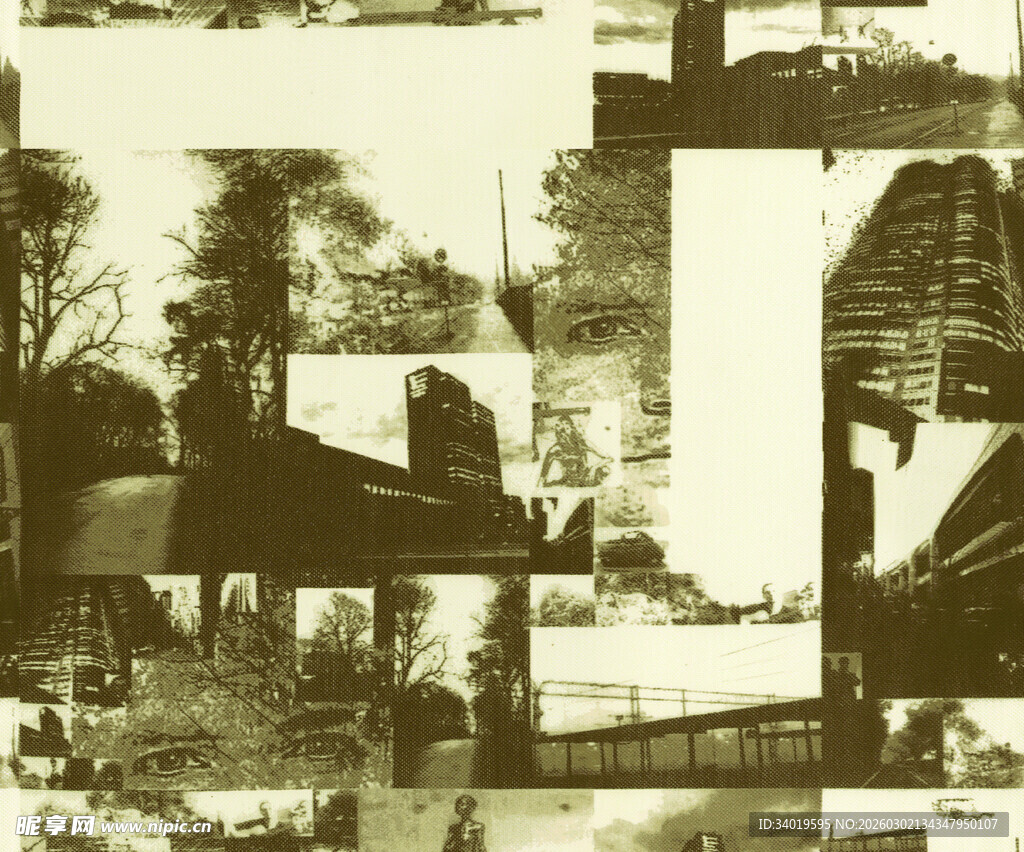 复古风景拼贴画