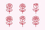线条玫瑰