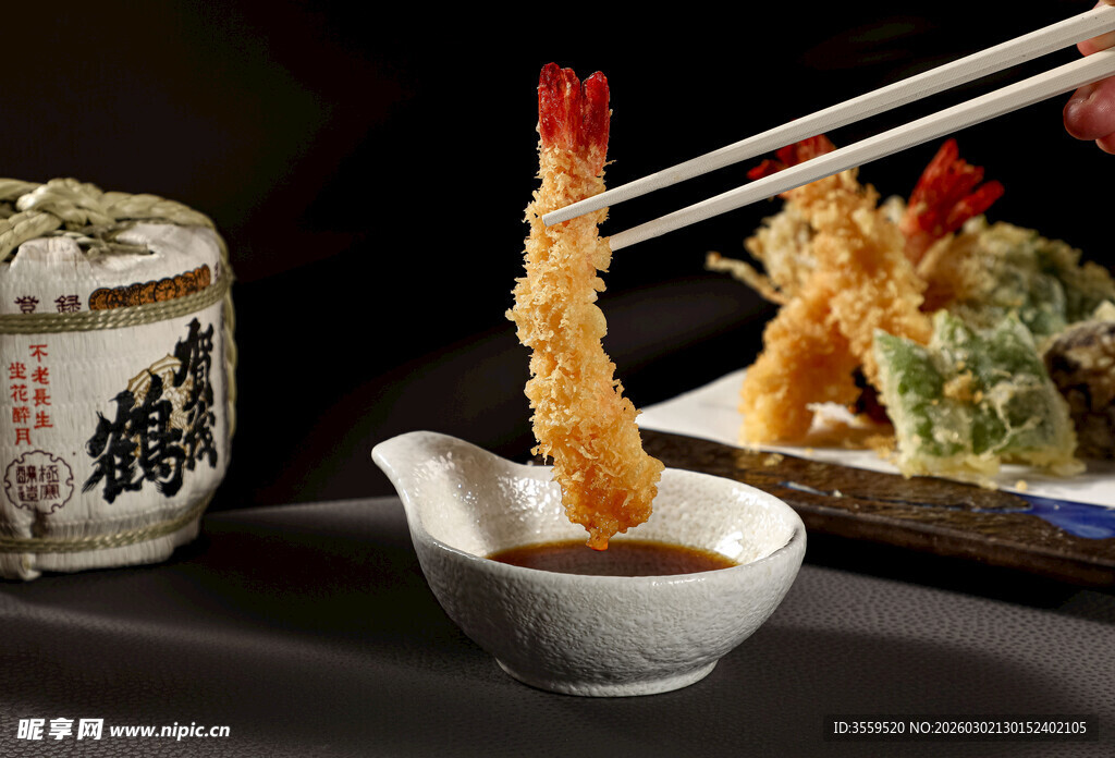 日式天妇罗美食特写