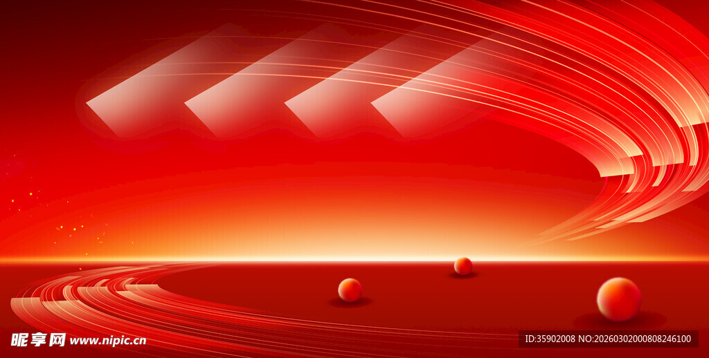 红色动感科技风背景图