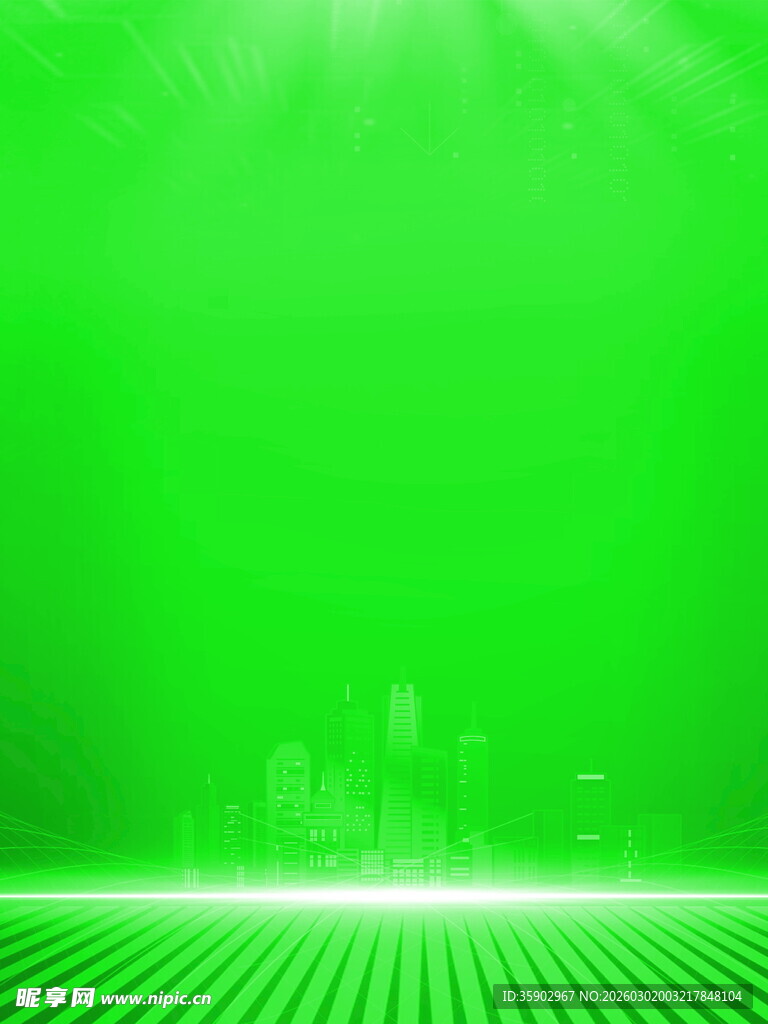 绿色科技感光线背景画面