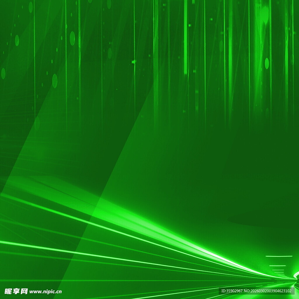 绿色科技光线抽象背景图