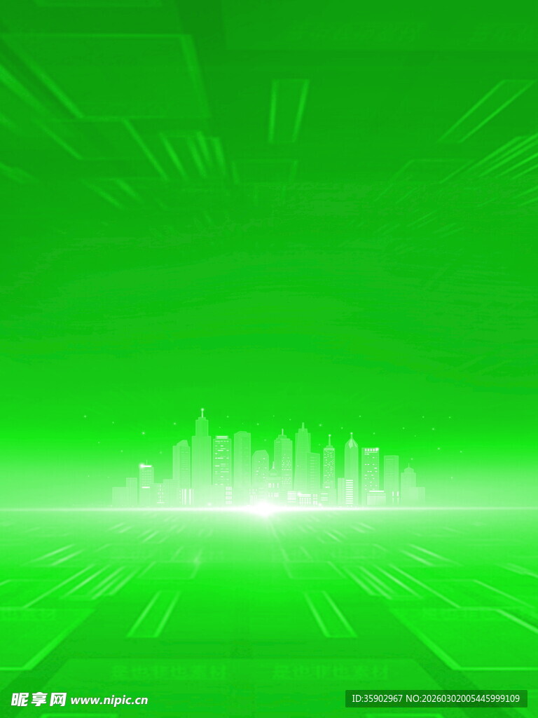绿色科技光效背景画面