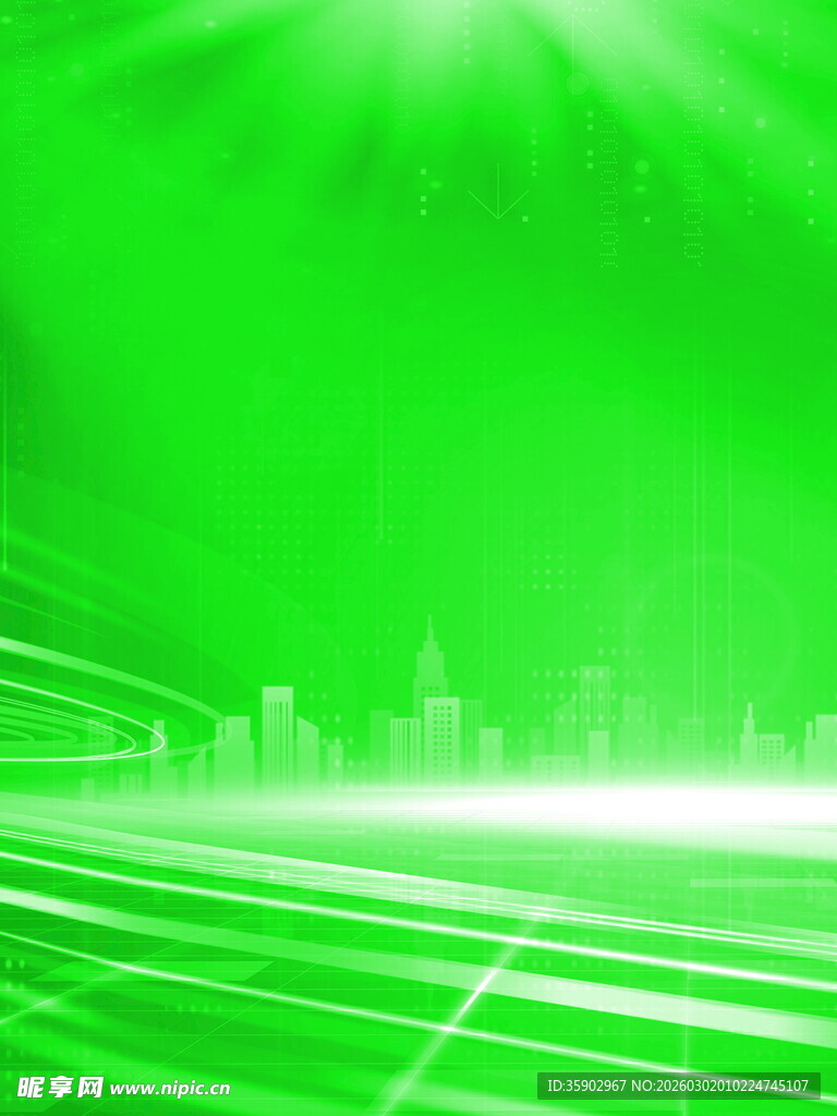 绿色科技城市未来之光