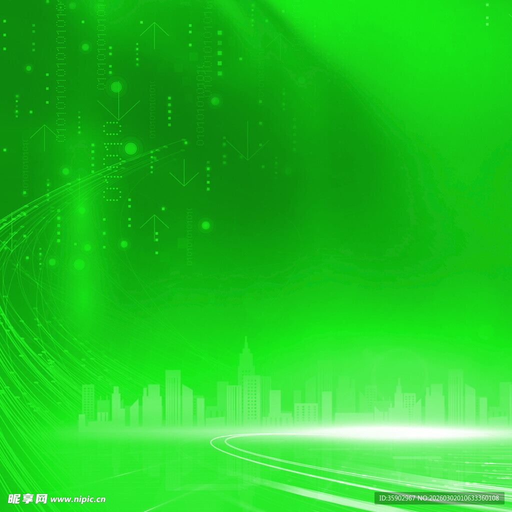 梦幻绿色科技背景图