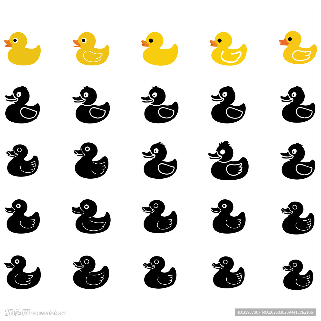 小黄鸭图案