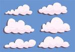 可爱卡通云朵图案