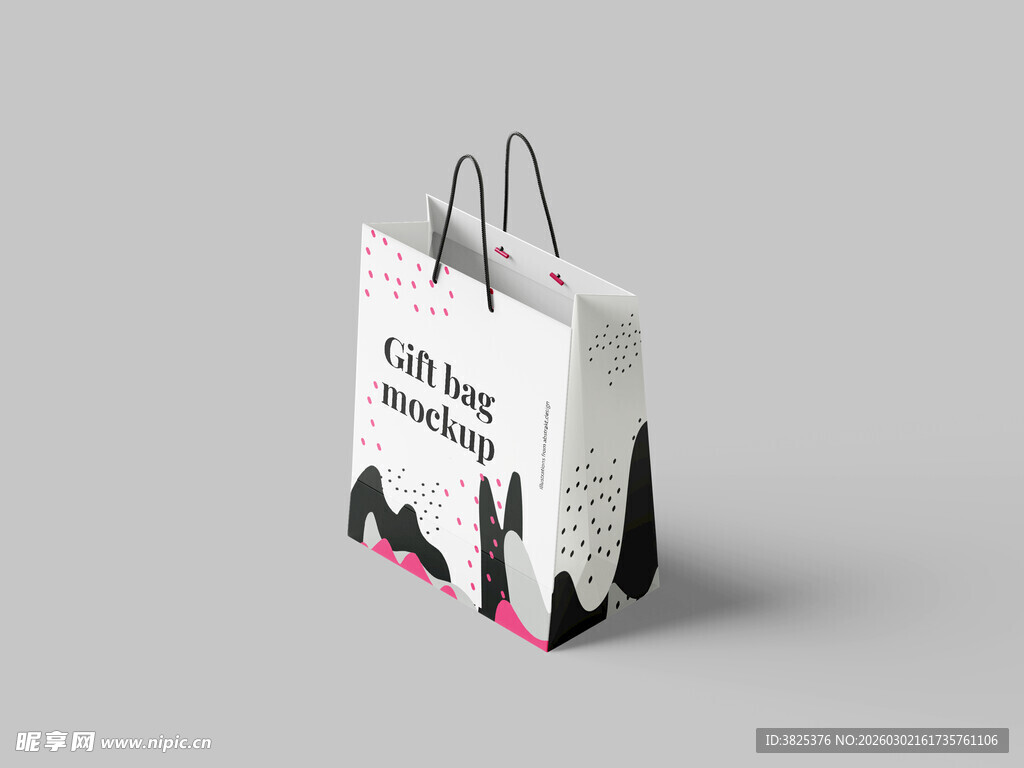 简约手提购物袋设计展示样机