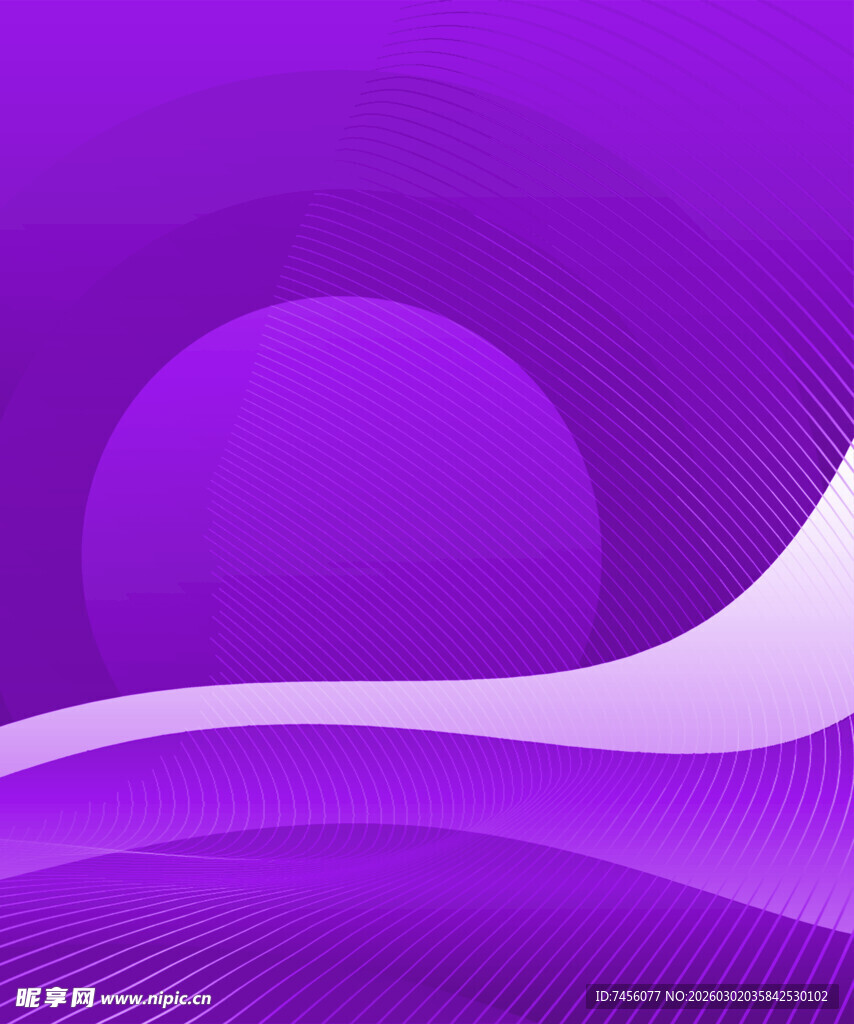 紫色渐变抽象波浪背景图