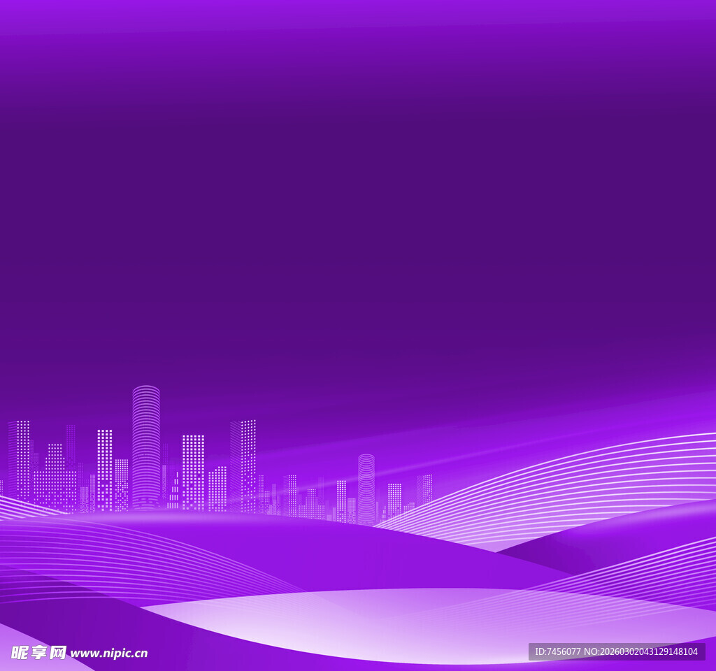 紫色城市线条抽象背景图