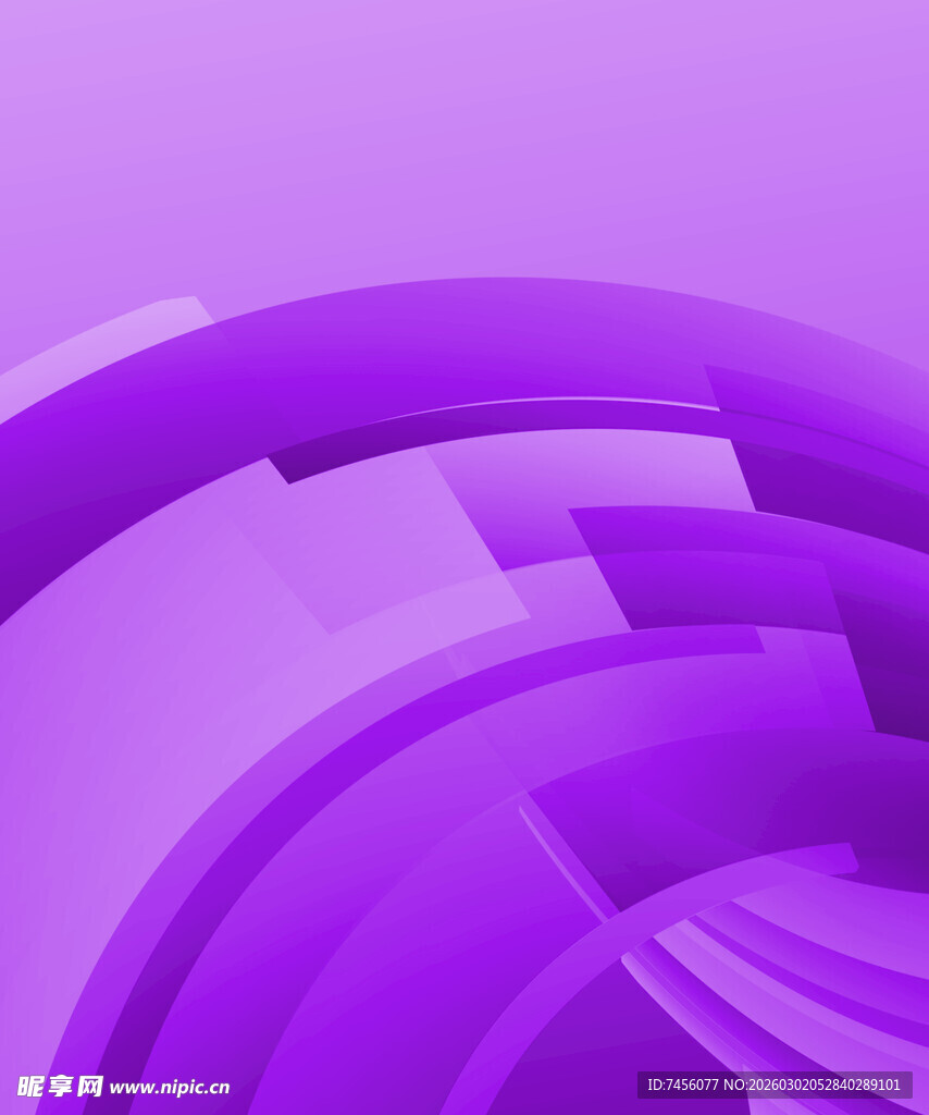 紫色立体抽象几何图形