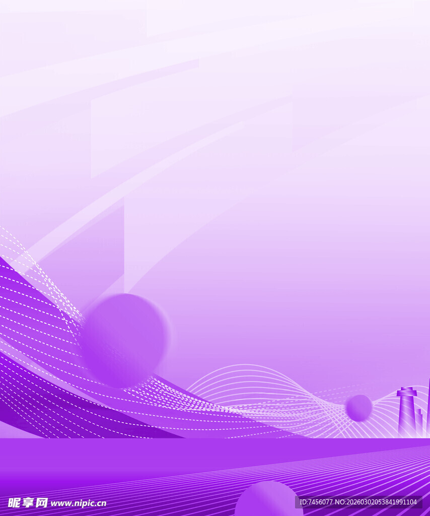 梦幻紫色抽象科技背景图