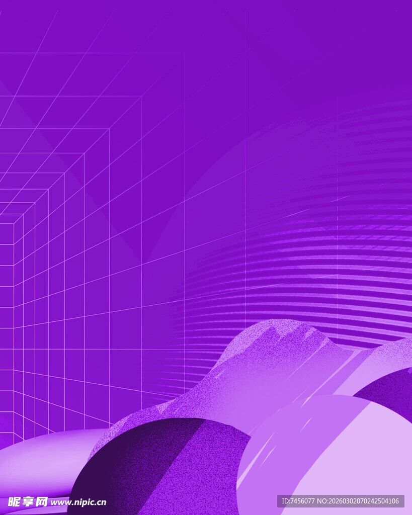 紫色几何抽象艺术背景图