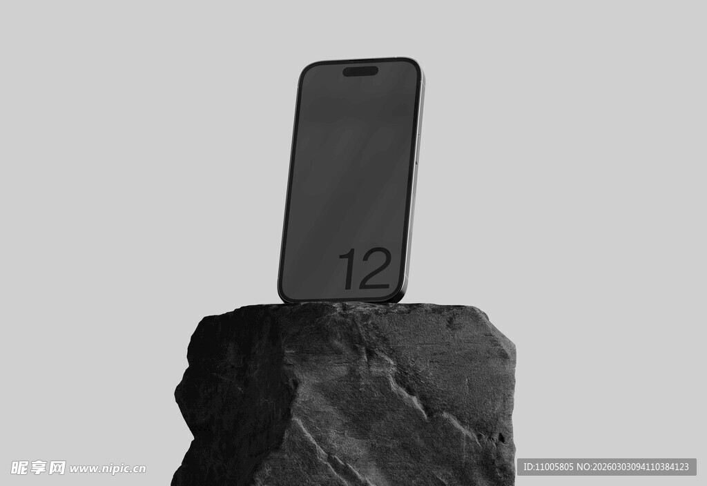黑色 手机 样机 贴图