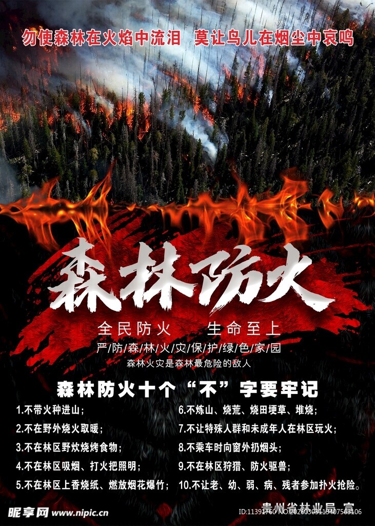 贵州森林防火海报