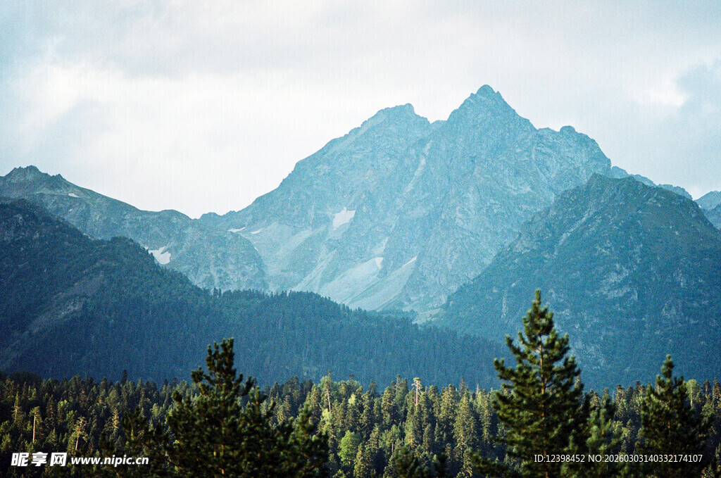 壮丽山景与森林景观