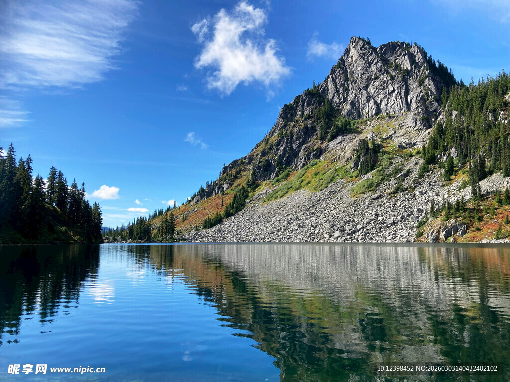 高山湖泊美景