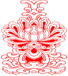 传统中式红色花纹图案