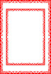 红色花纹边框装饰图案