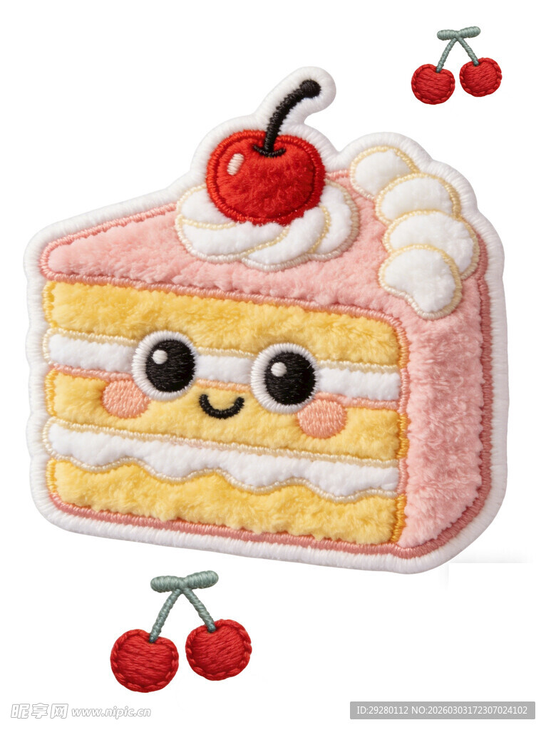 可爱樱桃蛋糕卡通形象