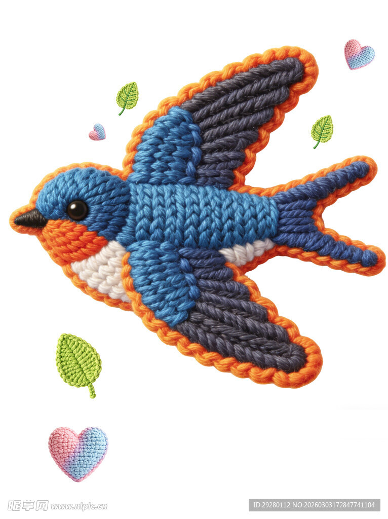 手工编织燕子装饰图案