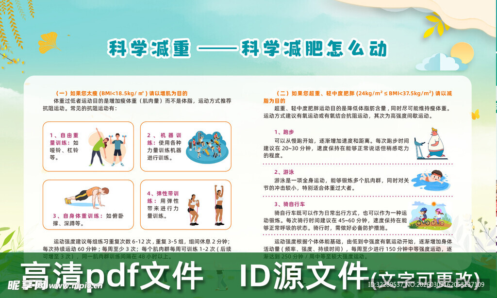 减重怎么运动宣传栏