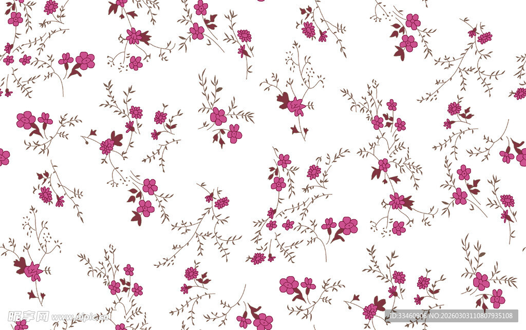 粉色碎花图案背景